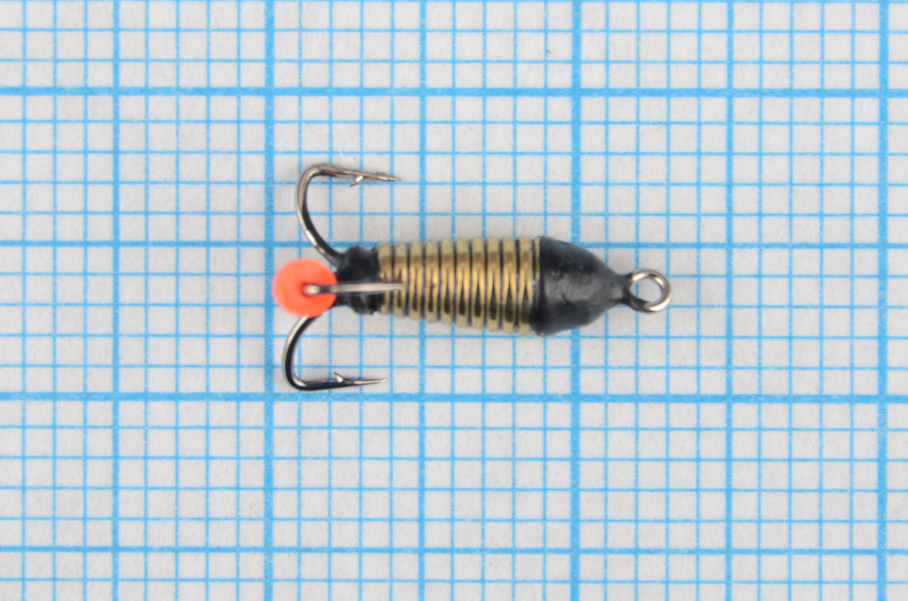 Мормышка Владимирский вольфрам Чертик с ушком рефленый 2,5мм 0,6гр золото