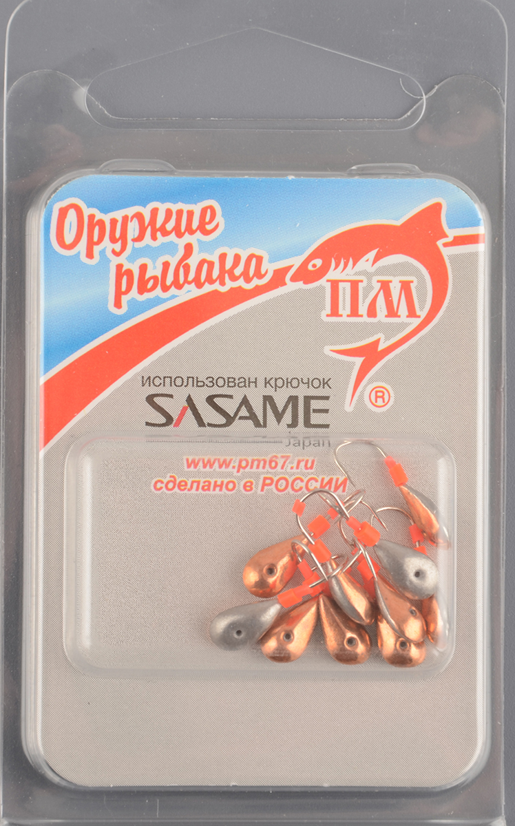 Мормышка Пирс Мастер свинцовая паяная Капля 4,5мм 0,28гр цв. медь