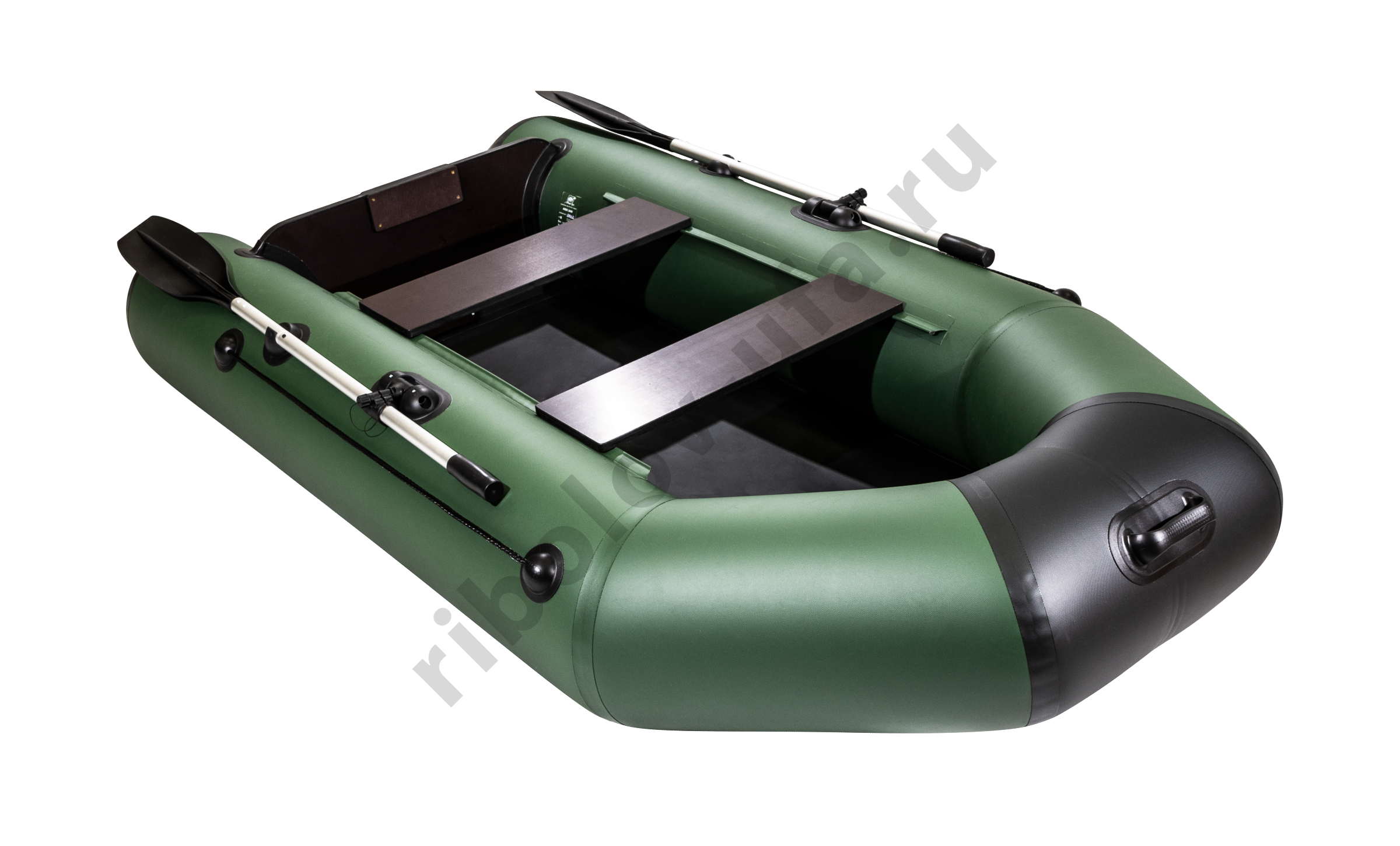 Лодка Аква 2600 зеленый/черный
