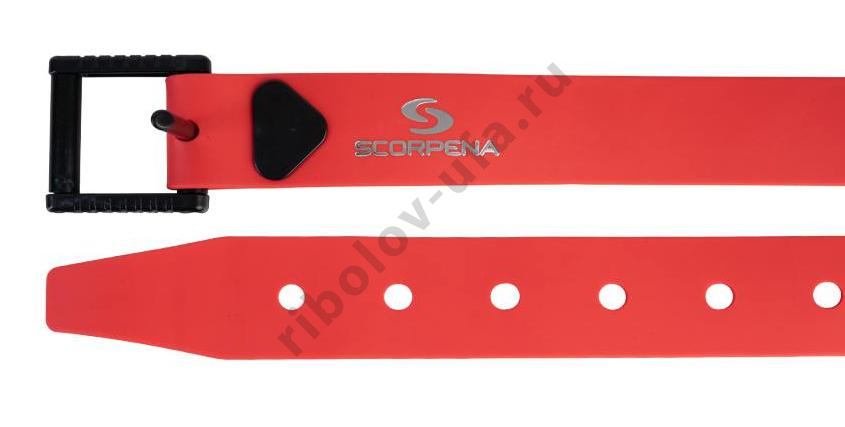 Ремень Scorpena F красн. с пластиковой Марсельской пряжкой
