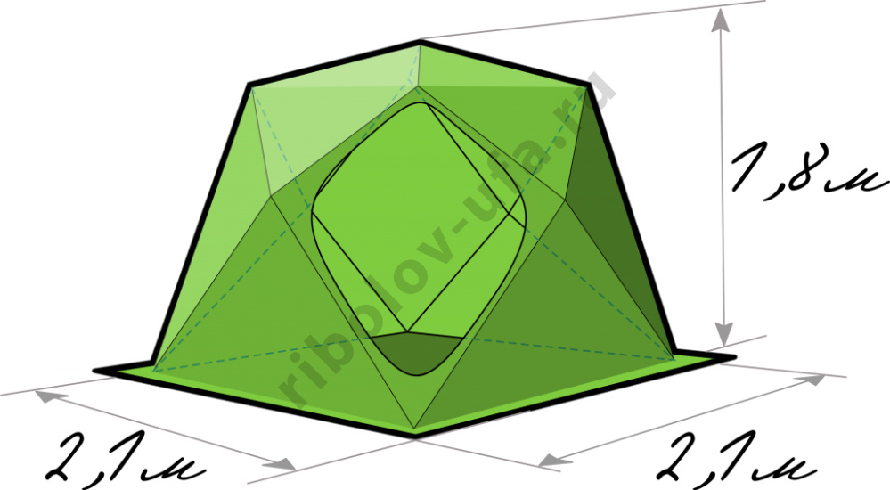 Палатка зимняя Лотос Куб Классик С9 210x210x180  6,2кг стеклопл.армат. АСП