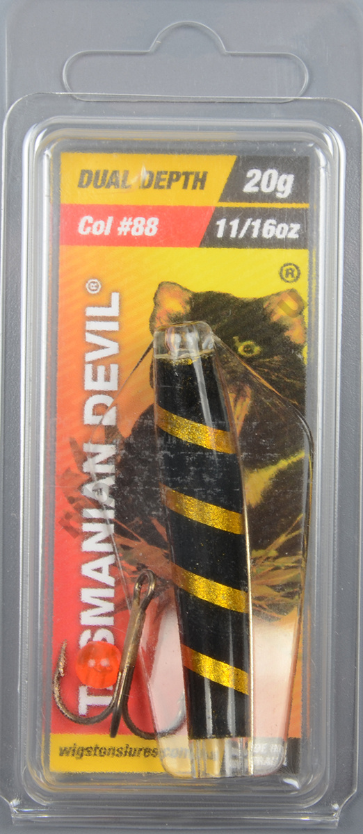 Блесна Wigston Lures Tasmanian Devil 20гр #88 Gold Zebra 