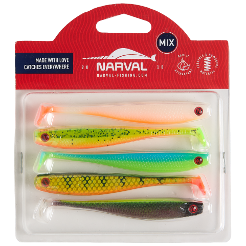 Силиконовая приманка Narval Fishing Skinny 10см Mix#M05 (5шт/уп)