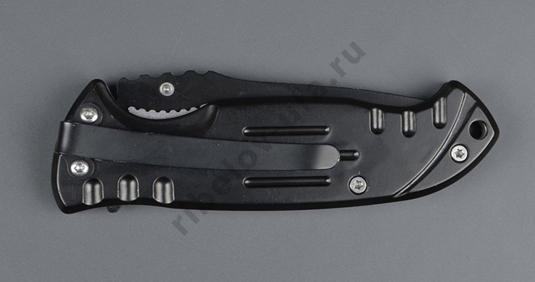 Нож туристический Следопыт, с зажимом, дл.клинка 75мм (на блистере) PF-PK-14