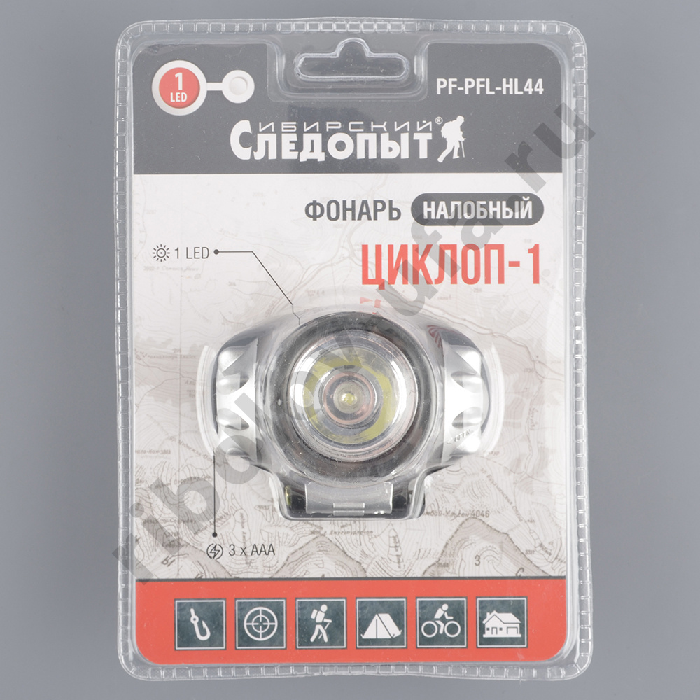 Фонарь налобный Сибирский Следопыт Циклоп 1 1Led 3xAAA HL44