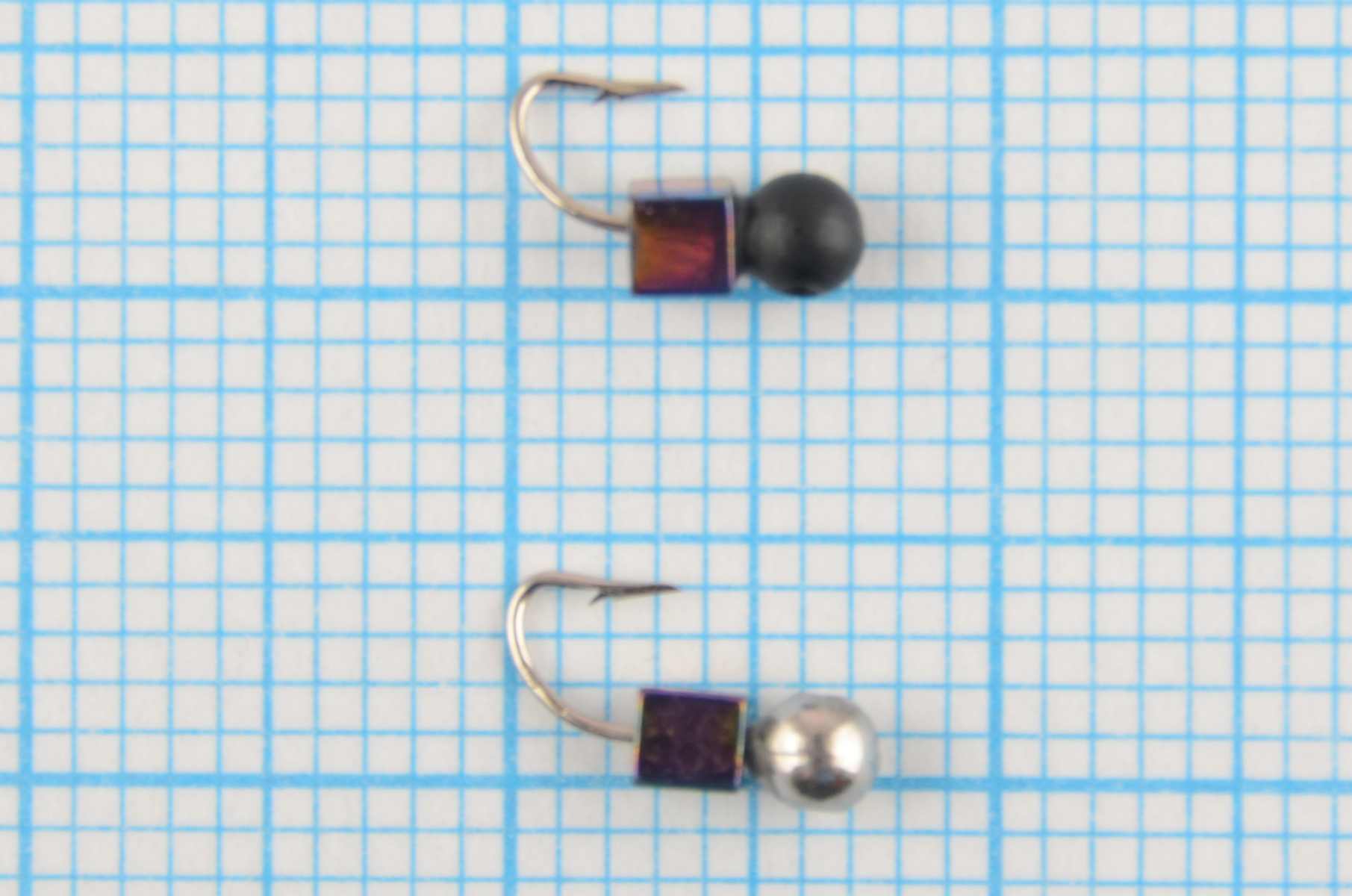 Мормышка Мир Вольфрама Дробь Хамелеон кубик на крючке д. 2,5 мм серебро