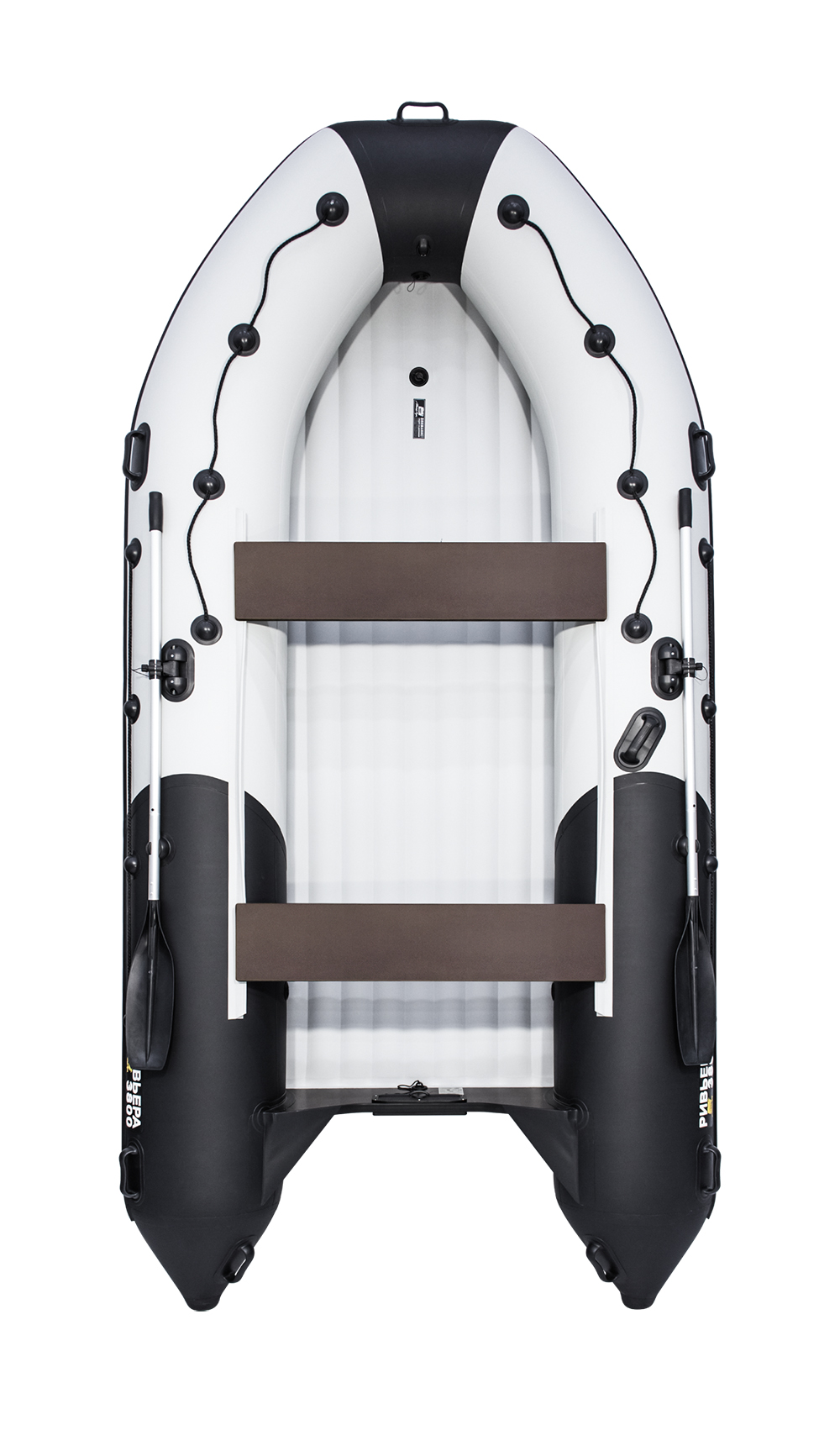 Лодка Ривьера 3800 Килевое НД комби светло-серый/черный