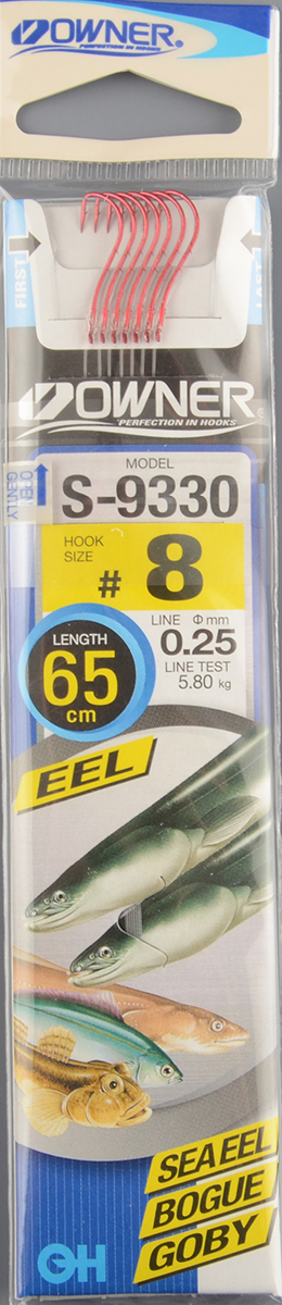 Крючок с поводком Owner S-9330 №08 (56919) 0,25