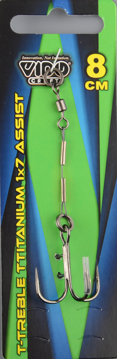 Титановый ассист с тройником Vido 1х7 T-Treble, дл.8см