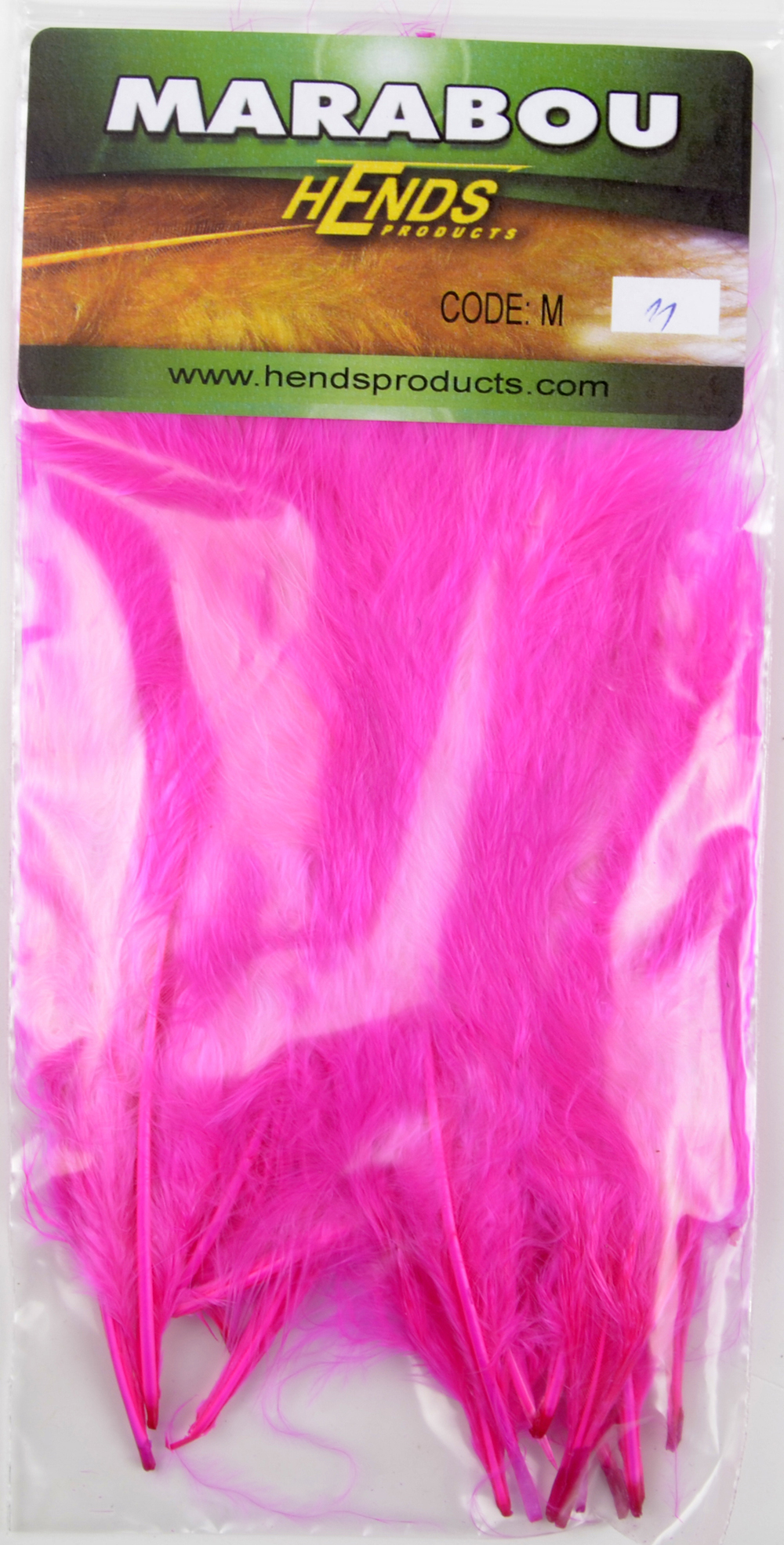 Перья марабу Hends Marabou Hot Pink (10шт/уп)