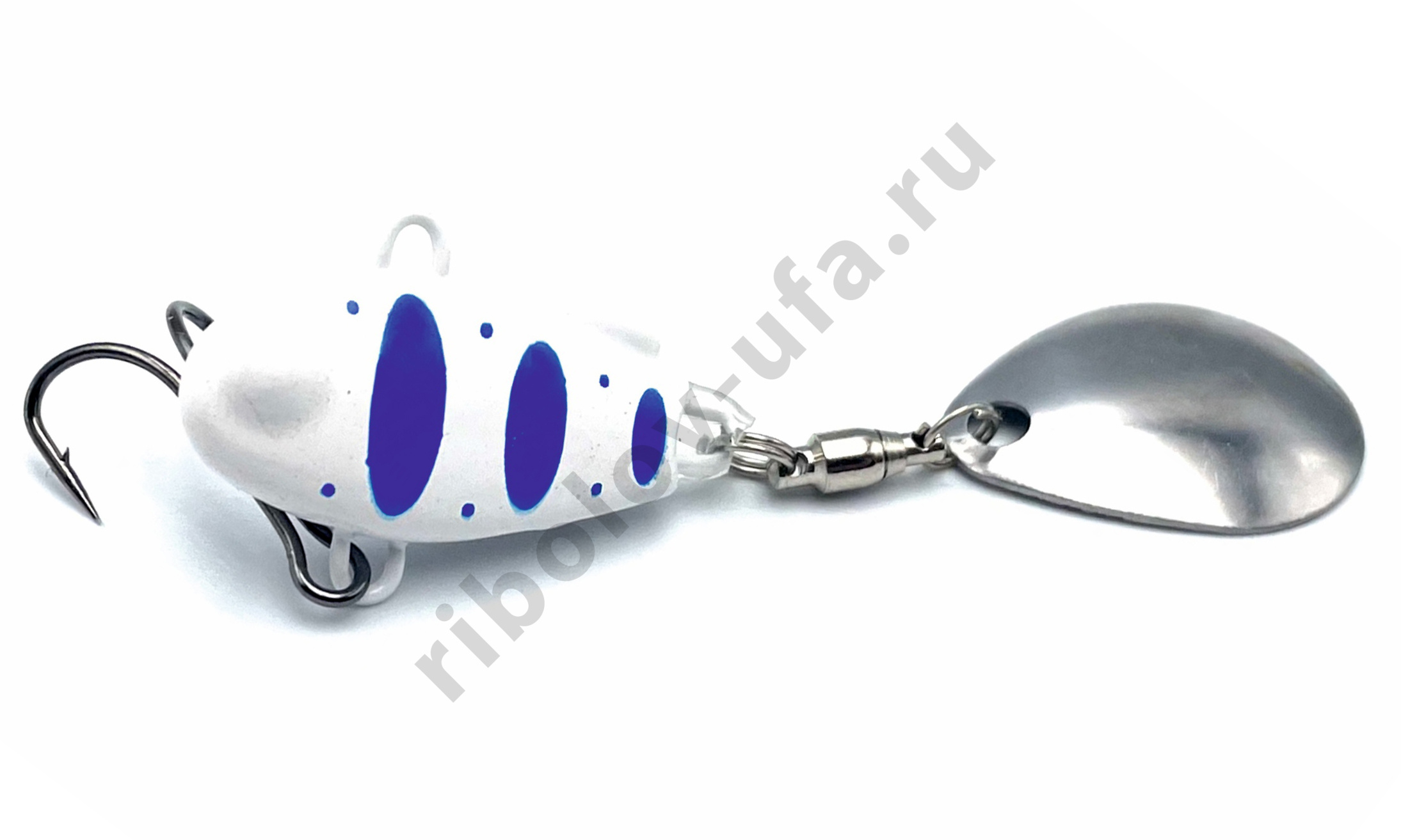 Тейл-спиннер UF Studio Наш ТС-1 15гр. # 10, цв. Белый-синий
