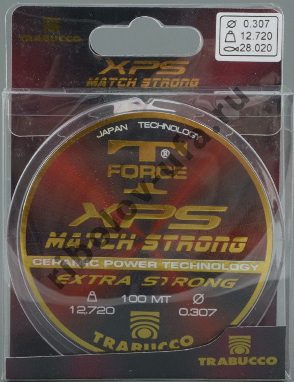 Леска Trabucco T-Force XPS Match Extra Strong 100м, 0.307 мм, 12.720 кг