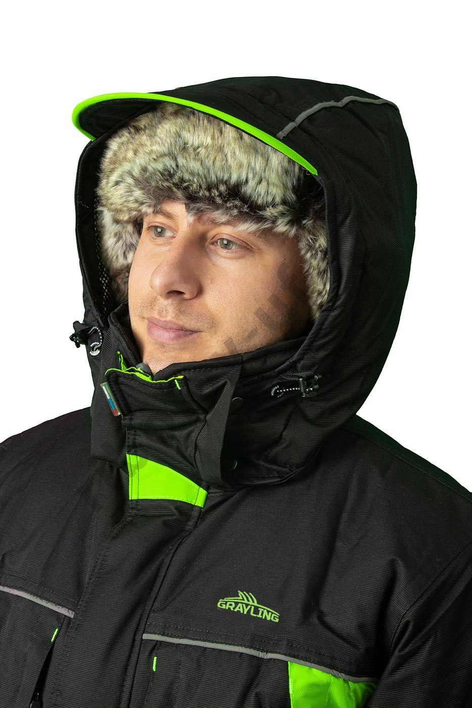 Костюм зимний Novatex Селигер цв.Зелено/Черный р. 48-50 рост 170-176