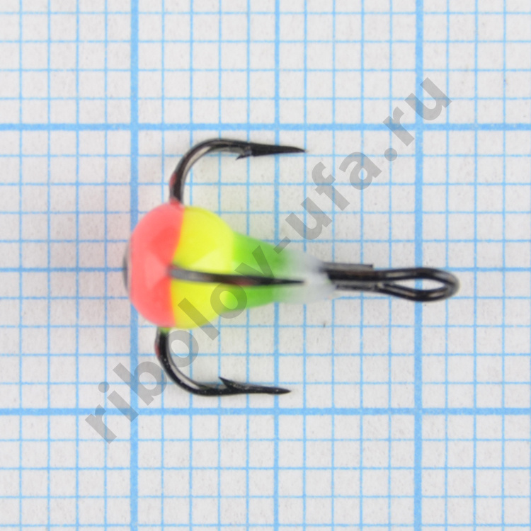 Тройник с 3D каплей Bravo Fishing №14-102P (Mustad)  (10шт/уп)