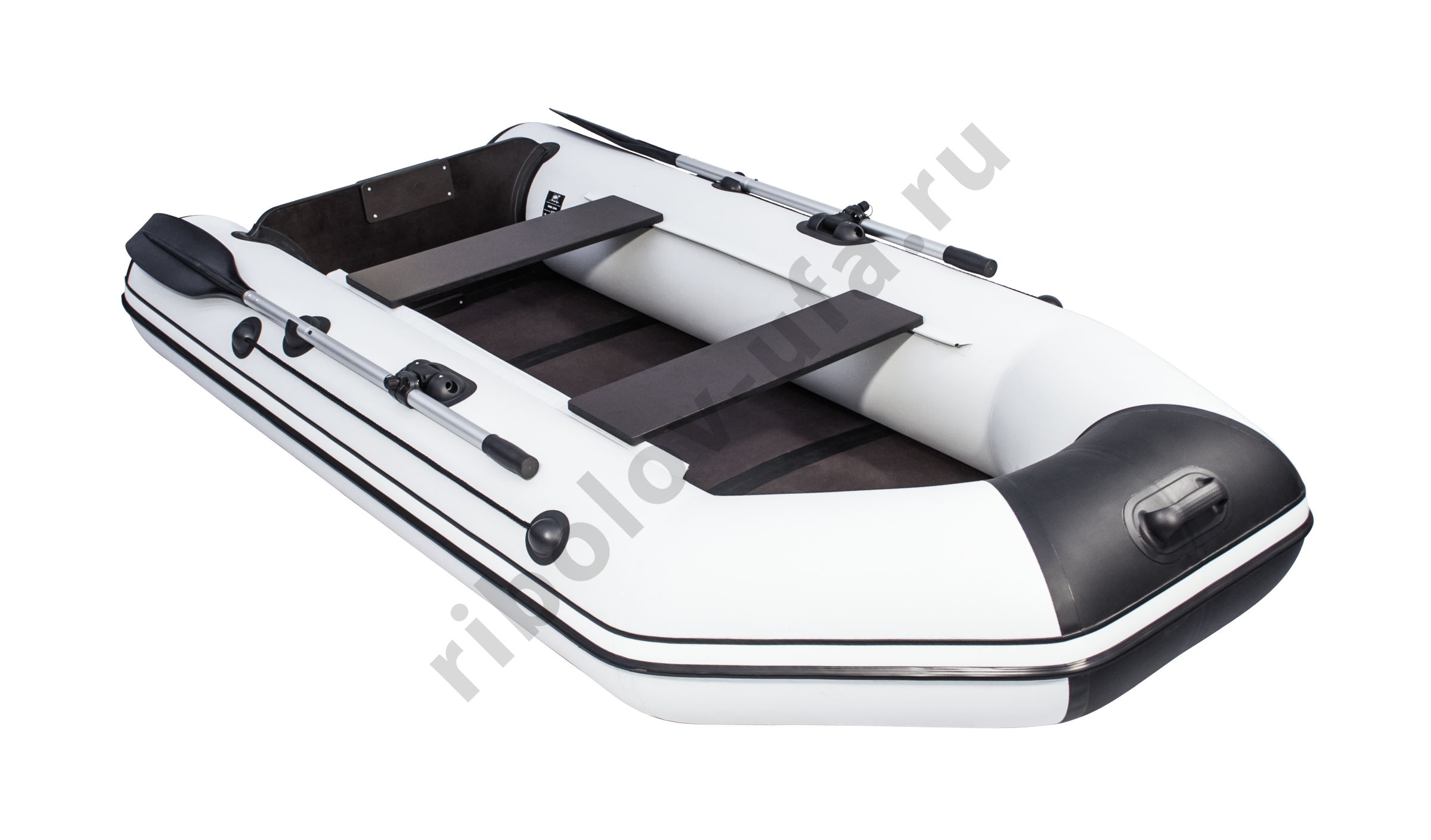 Лодка Аква 2800 Слань-книжка Киль светло-серый/черный 