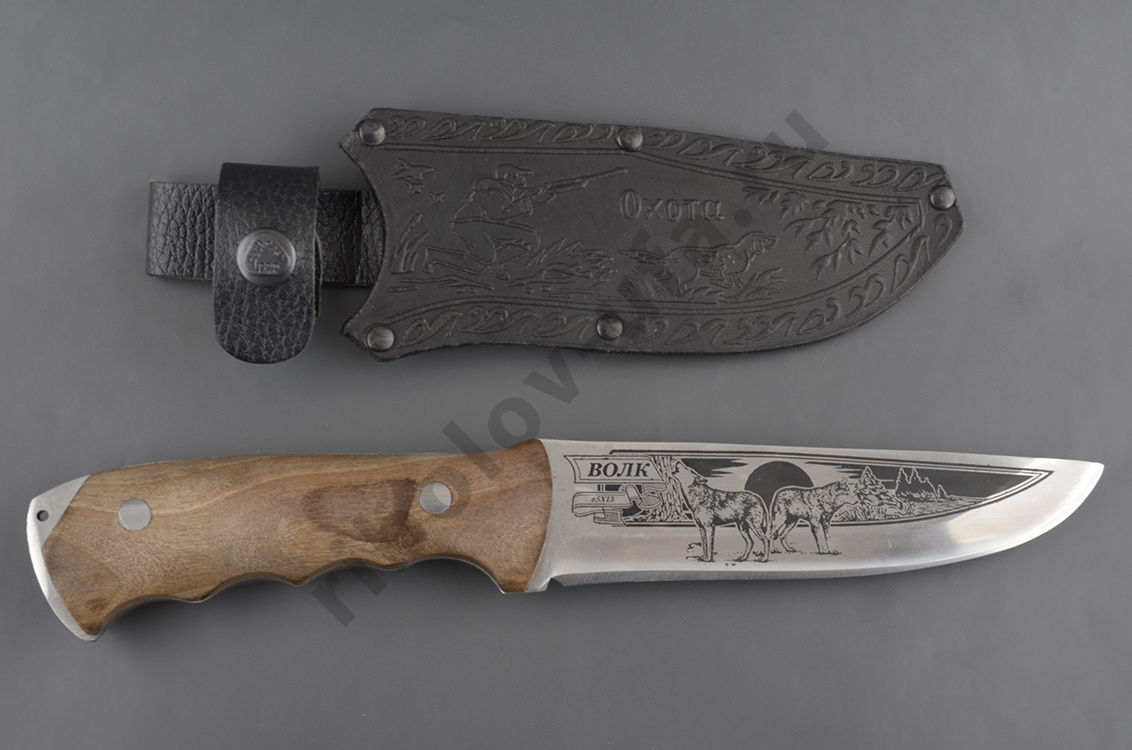 Нож No name Кизляр Волк дерев. ручка