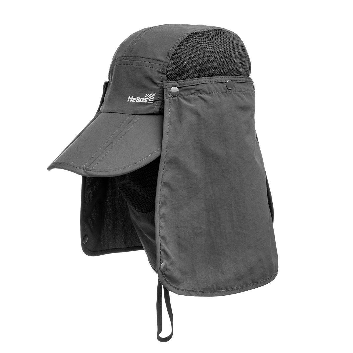 Бейсболка Helios с защитой шеи и лица, цв. Серый 