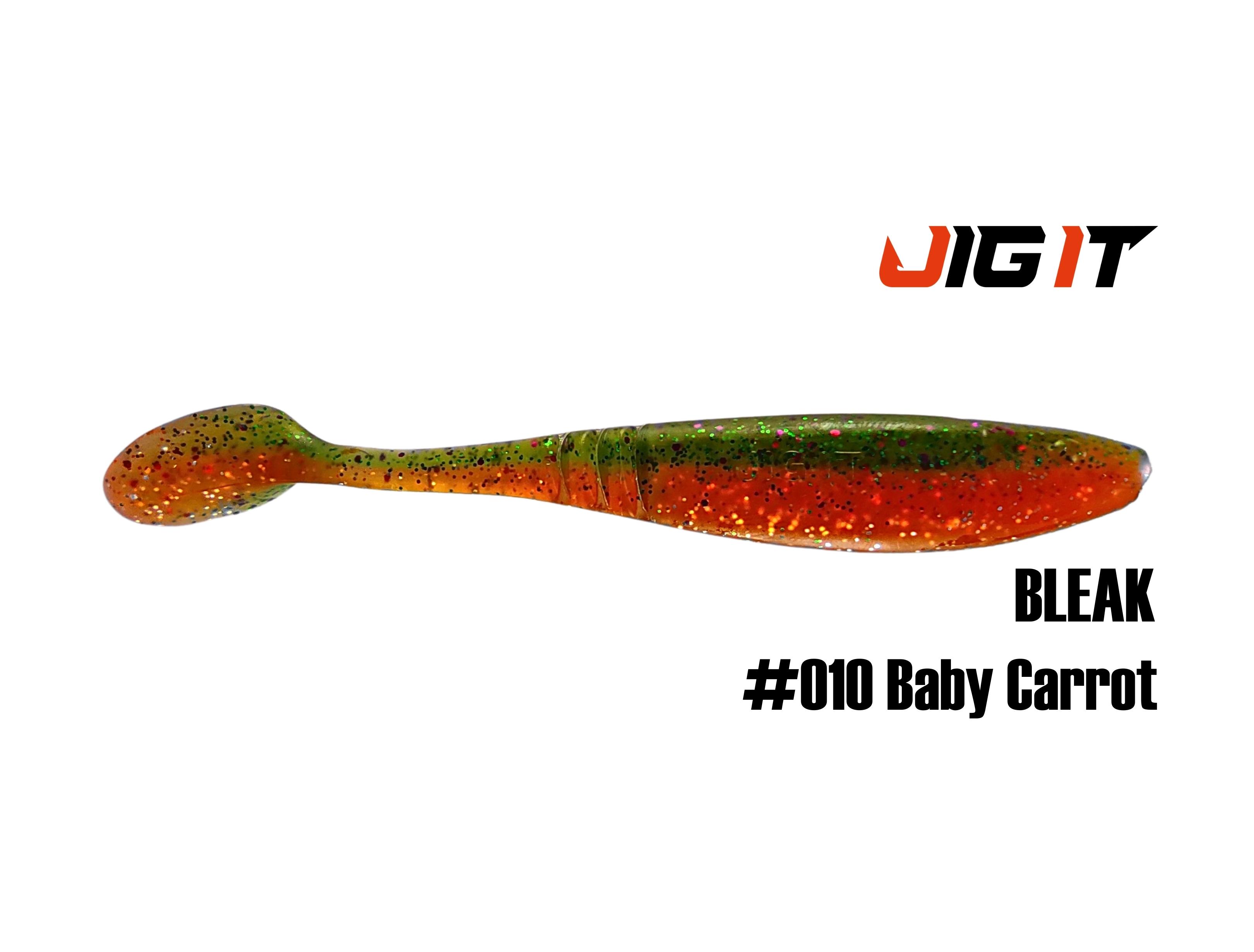 Силиконовая приманка Jig It Bleak 3.4in, 8,5см 3,8гр цв. 010 чеснок (8шт/уп)