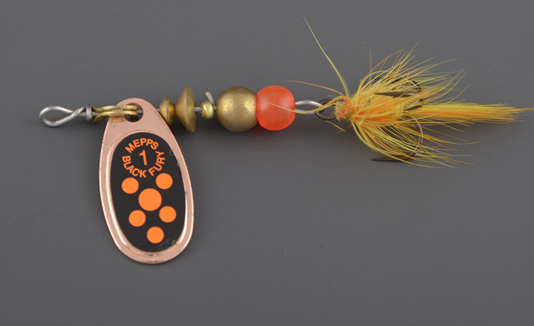 Блесна Mepps Black Fury Mouche № 1 медь/оранжевый (3,5гр)