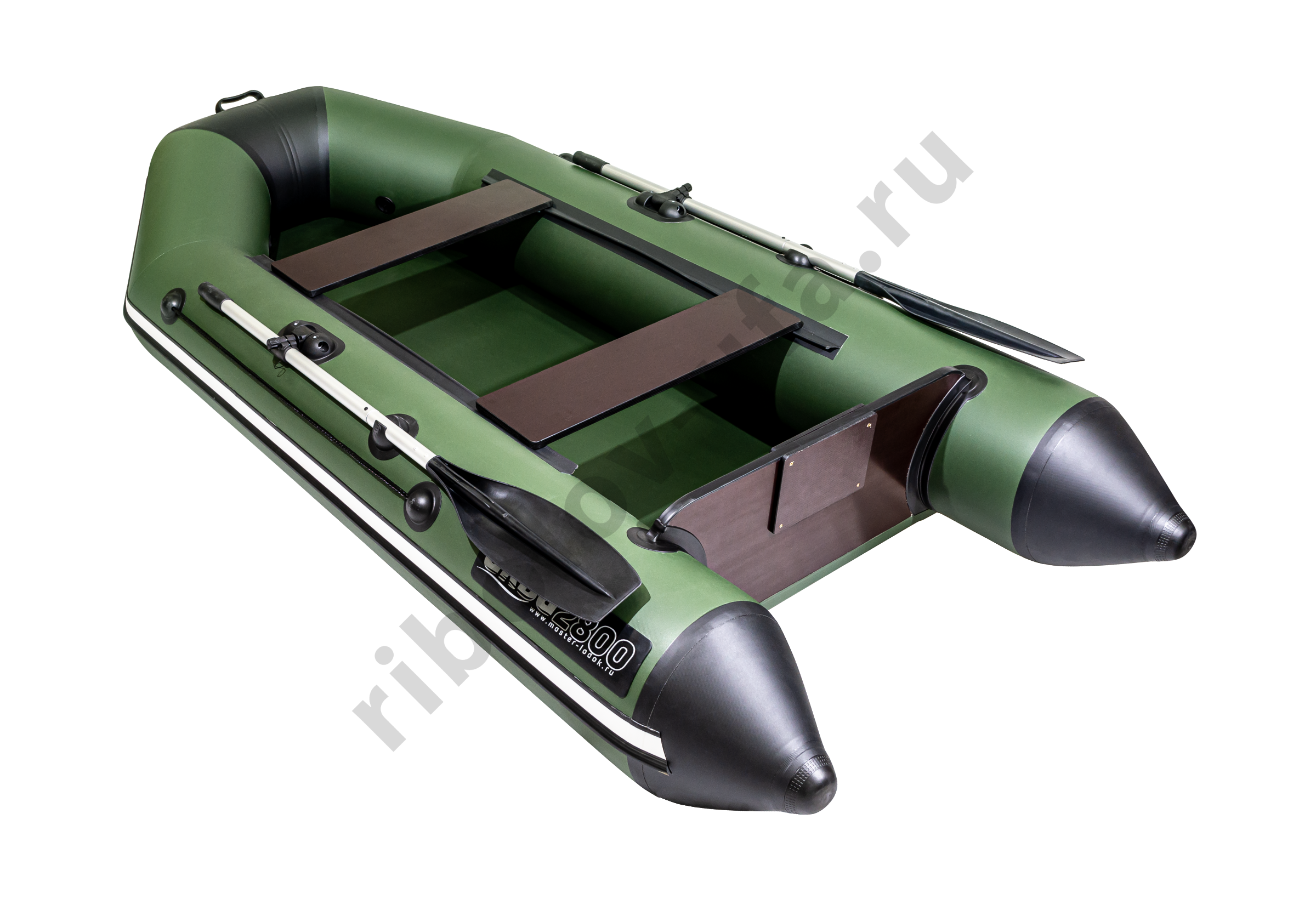 Лодка Аква 2800 зеленый/черный