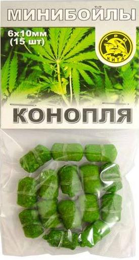 Минибойлы Три кита d.6х10мм Конопля на резинке (15шт/уп)