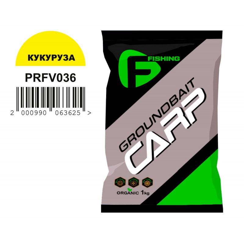 Прикормка F-Fishing Carp 1кг Кукуруза