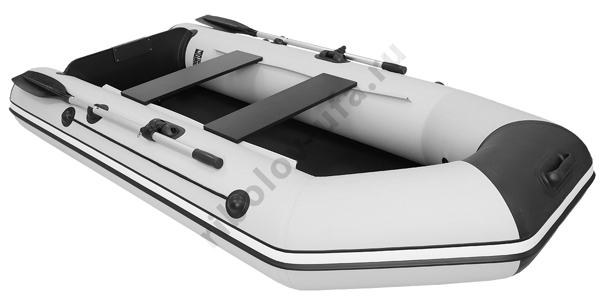 Лодка Аква 2800 светло-серый/черный