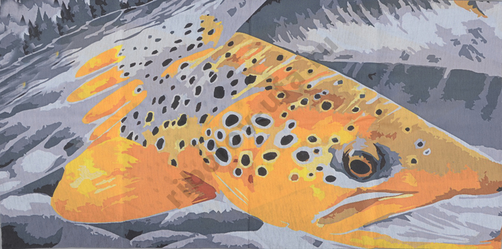 Бандана Fly Fishing Anti UV SPF45 3D-Brown Trout Head