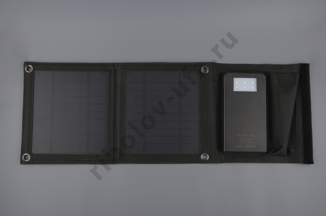 Портативное зарядное устройство Qumo PowerAid P Camper 4000 мА-ч, выход 5В 2.1А, солнечн., 241011101