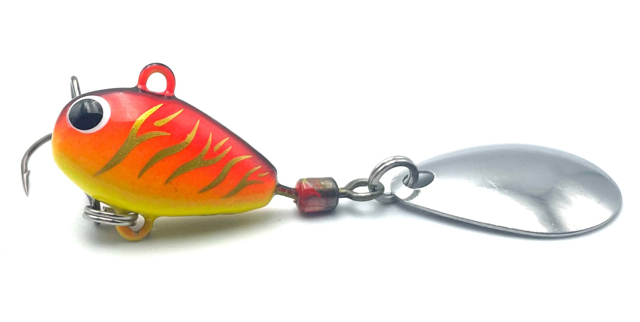 Тейл-спиннер UF Studio Hurricane 10гр. 20мм. кр. тройник №10, цв. Fire Tiger