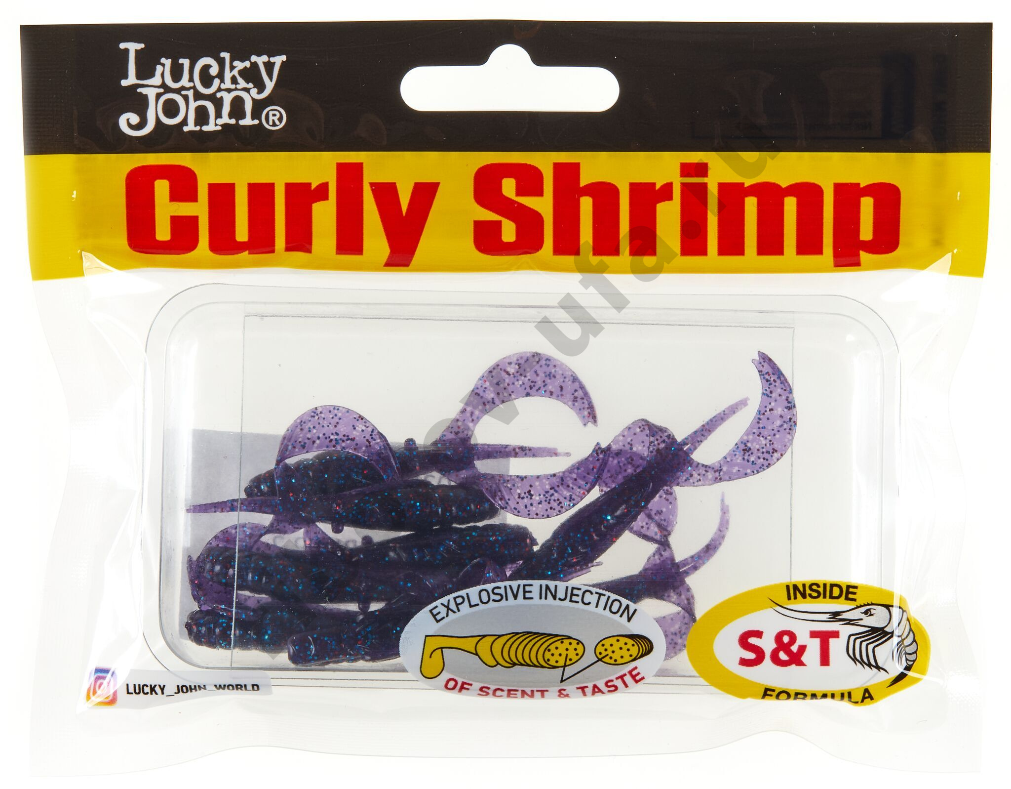 Силиконовая приманка Lucky John Pro Series Curly Shrimp 2.0in 5.0см /S63