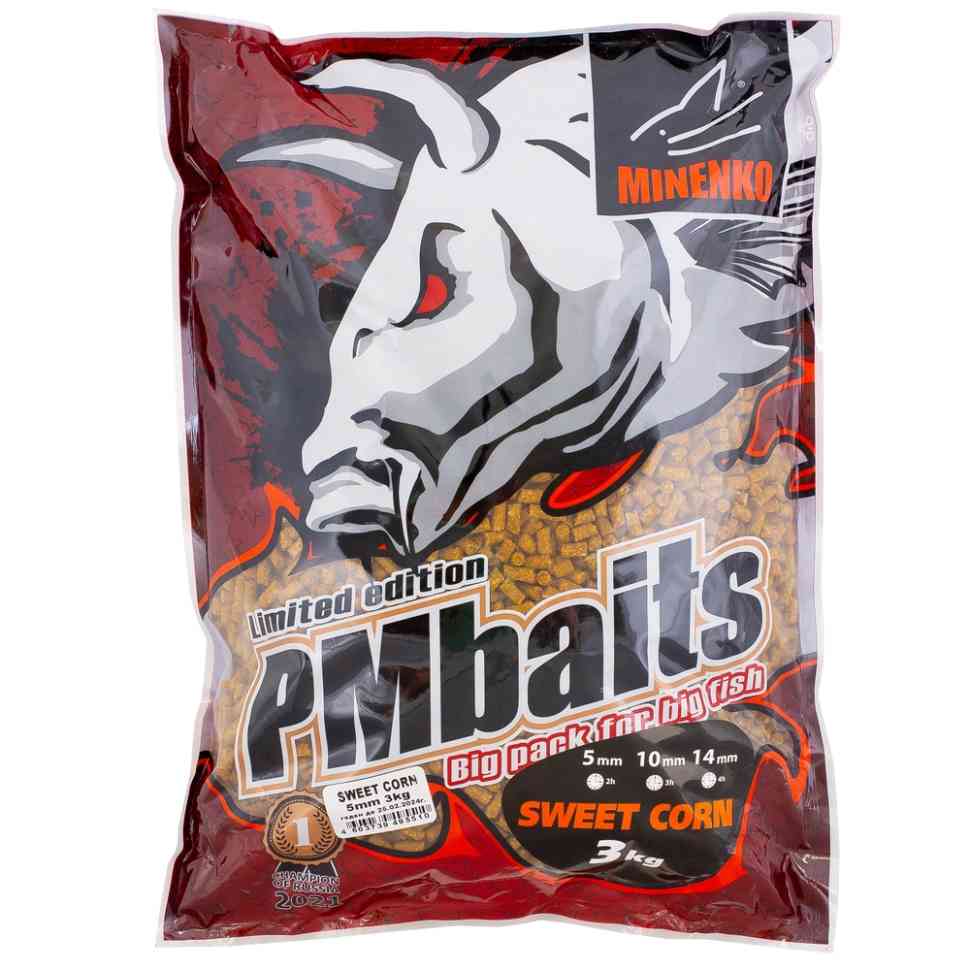 Пелец Minenko Big Pack 5мм, 3кг Сладкая кукуруза