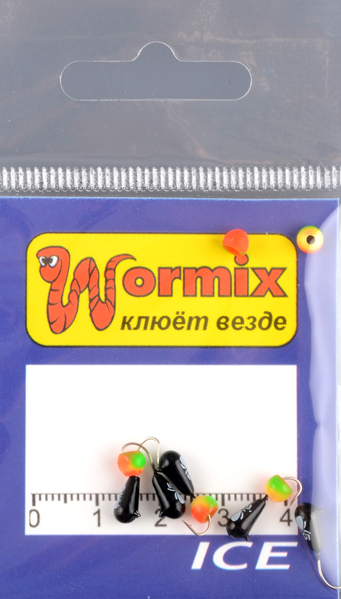 Мормышка Wormix материал WCP 87 Капля черная d.3,5 0,55гр 