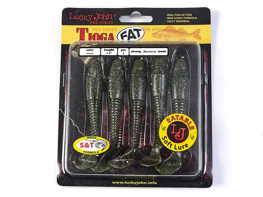 Силиконовая приманка Lucky John Pro Series Tioga Fat 3.9in 9.9см /F08 (5 шт/уп)