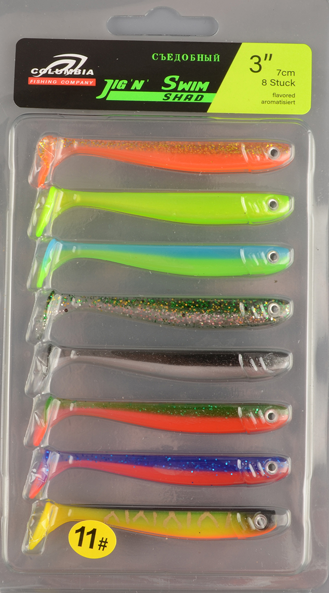 Силиконовая приманка Columbia Jign Swim Shad 3in 7см #11
