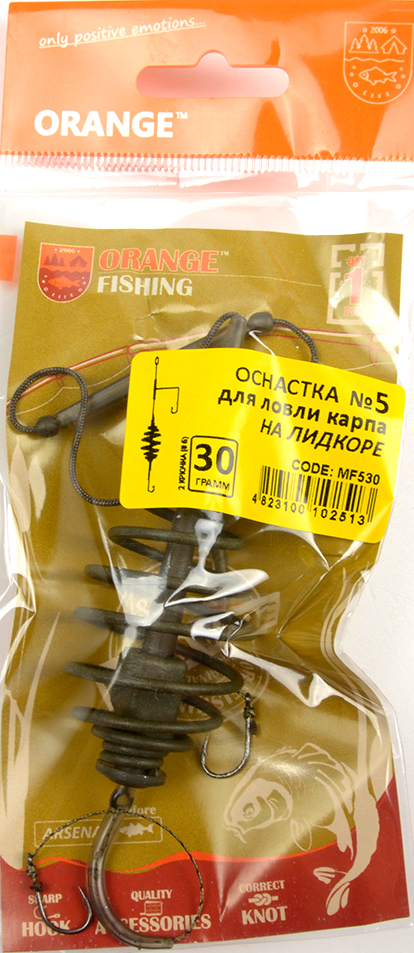 Монтаж карповый Orange #5 Spring Leadcore, 30гр