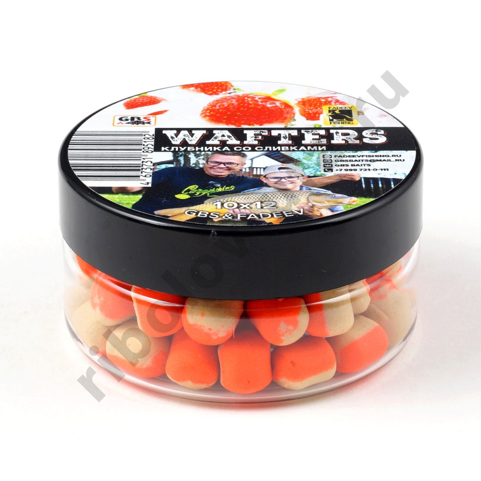 Вафтерсы (wafters) GBS Gbs и Fadeev 10x12мм Клубника со сливками  +дип