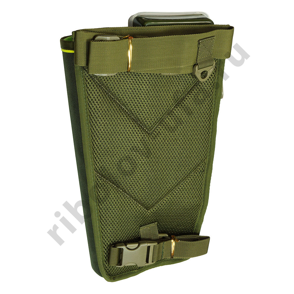 Сумка Kosadaka M10 зеленая, набедренная со стаканом для спиннинга и коробкой