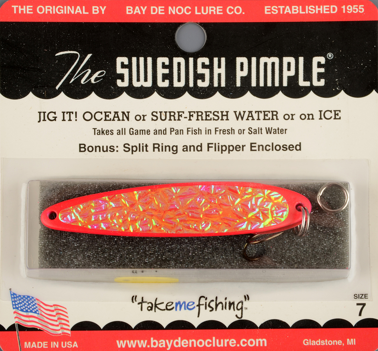 Блесна Swedish Pimple Ice №7 Magenta Ice