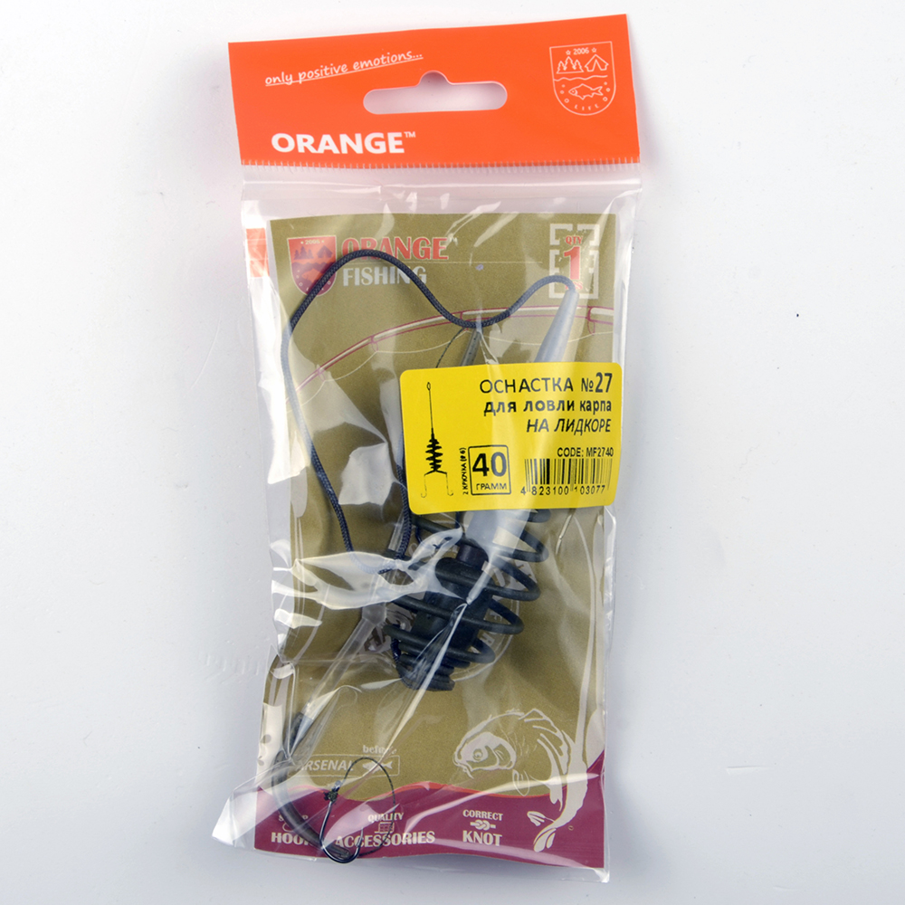 Монтаж карповый Orange #27 Spring Leadcore, 50гр