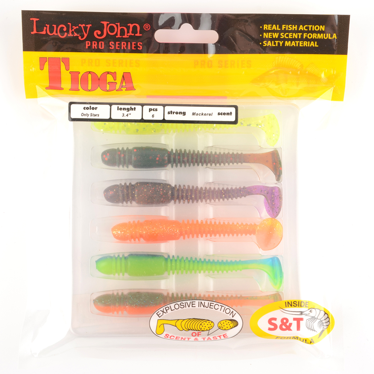 Силиконовая приманка Lucky John Pro Series Tioga 3.4in 8.6см /MIX1 