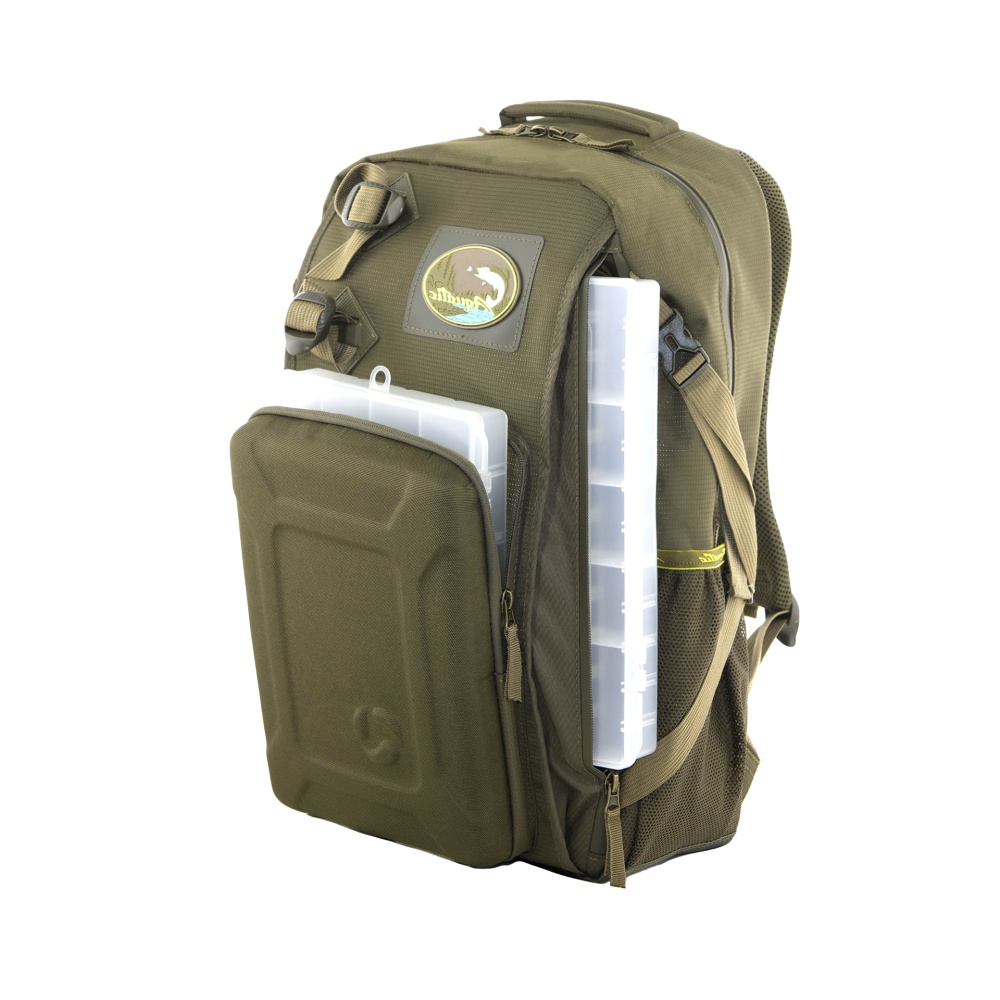 Рюкзак Aquatic РК-02Х рыболовный с коробками Fisherbox (хаки)