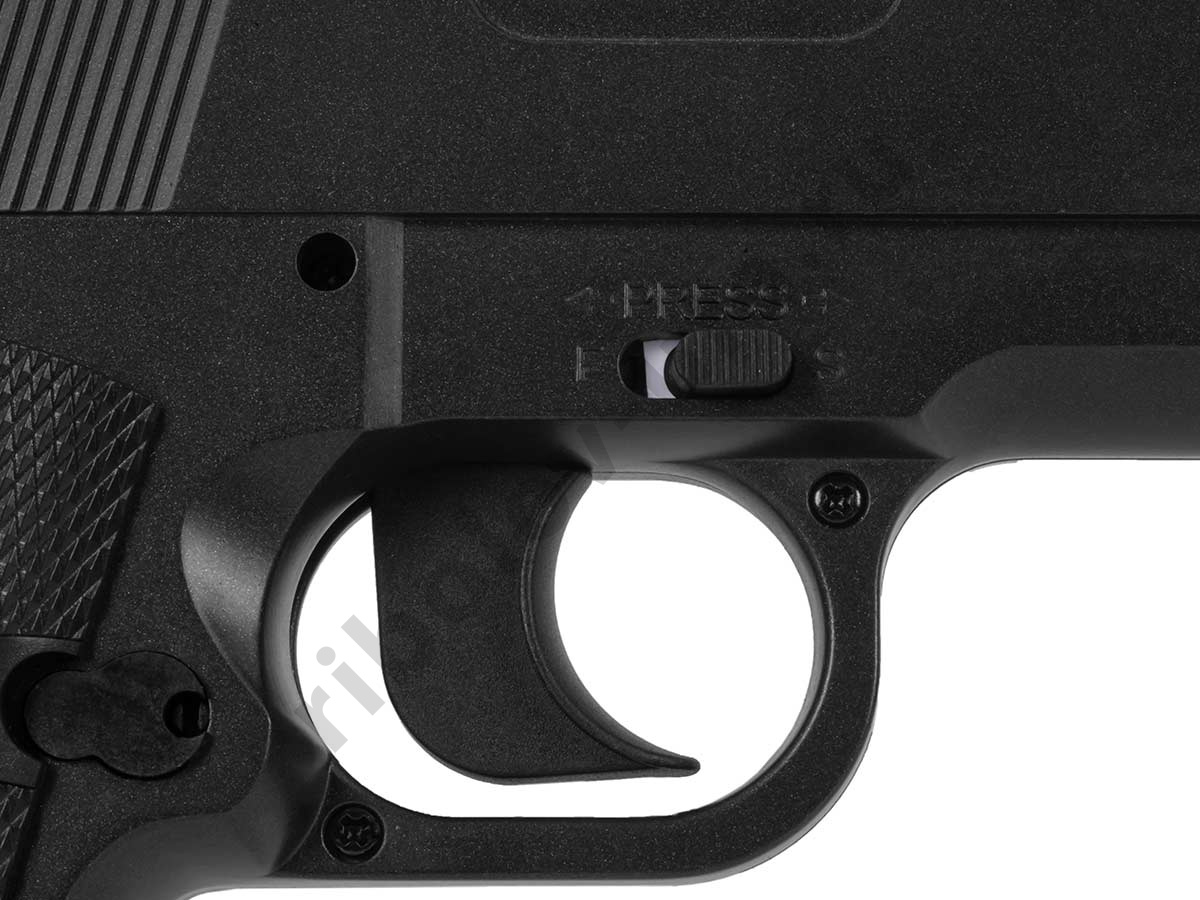 Пистолет пневм. Stalker S1911M (Colt 1911) к.4,5мм, 12г CO2, металл, 120 м/с, чёрный