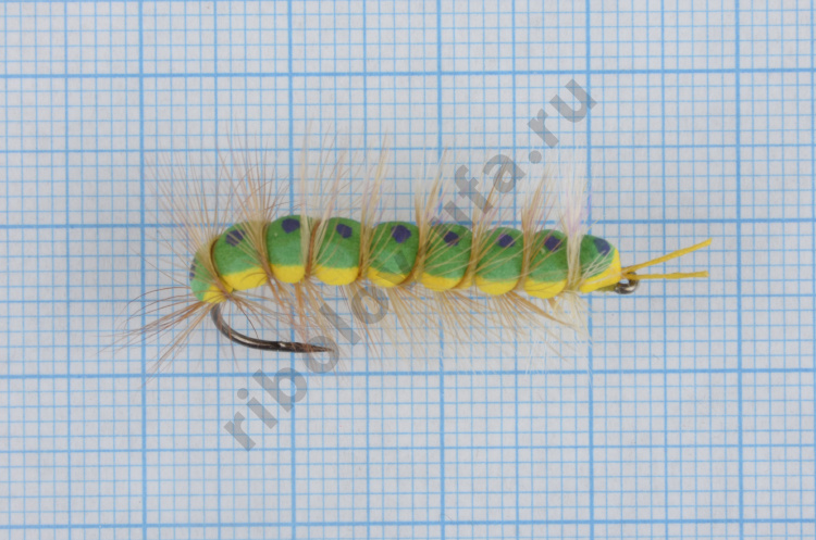 Мушка Гусеница 27мм в асс.