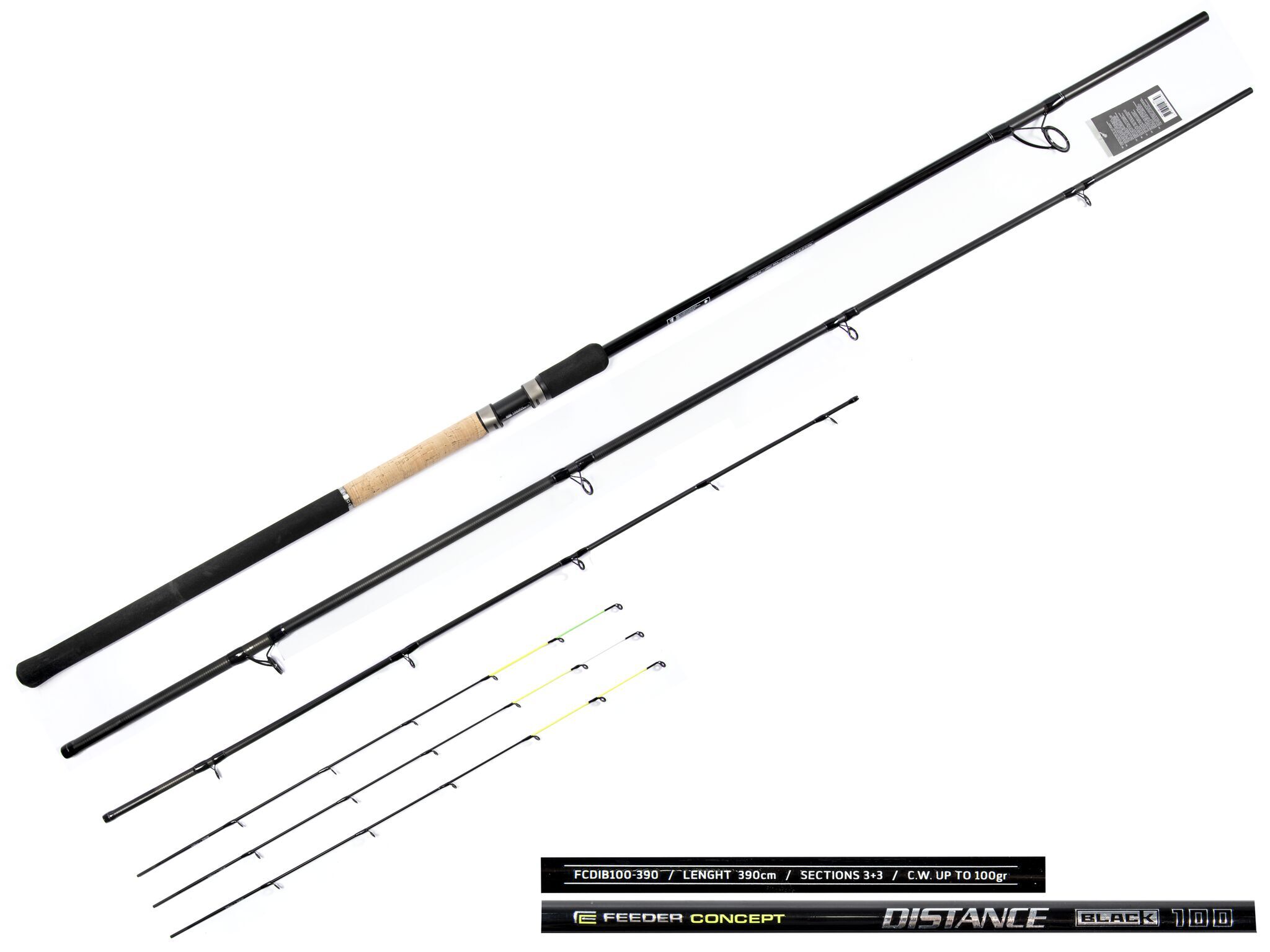 Удилище фидерное Feeder Concept Distance Black  3.90м, до 100гр