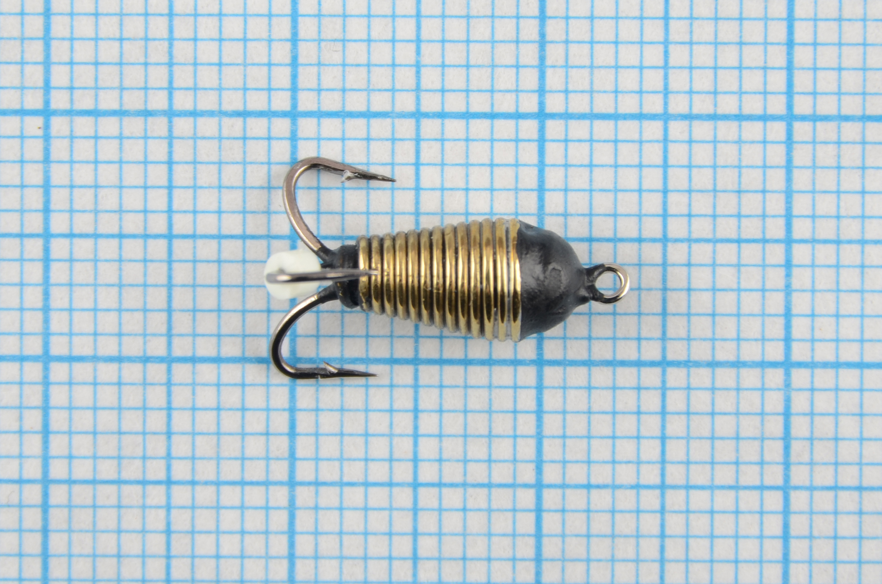 Мормышка Владимирский вольфрам Чертик с ушком рефленый 4мм 1,45гр золото