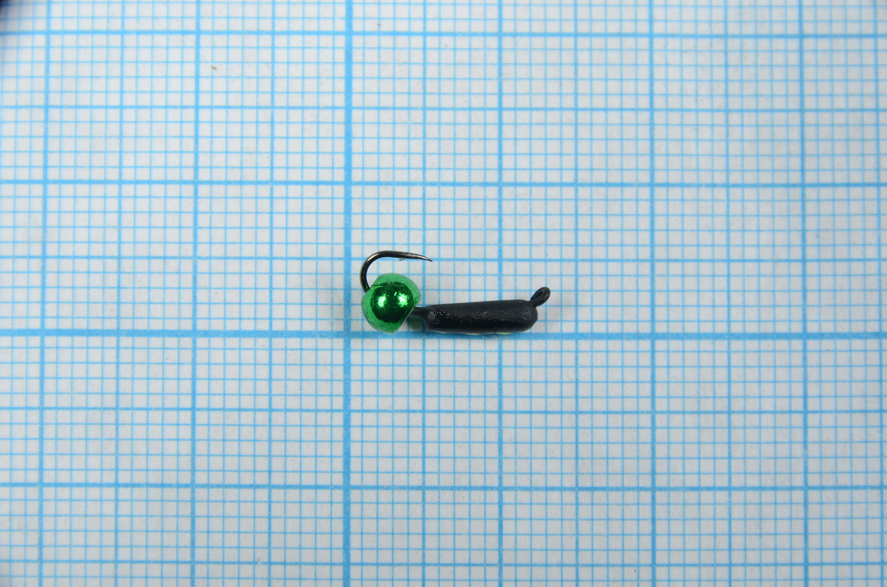 Мормышка Владимирский вольфрам Гвоздик с латунным колокольчиком Metallic Green 2мм 0,5г