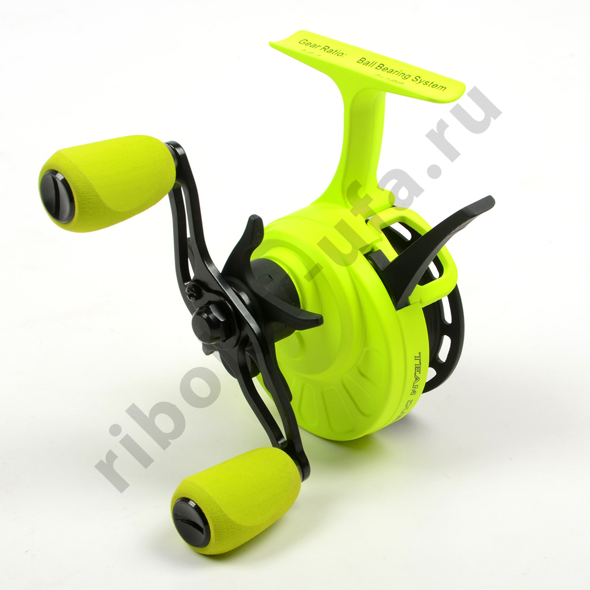 Катушка зимняя мульт. Jig It Team Dubna Vib Special G2, Lime right hand