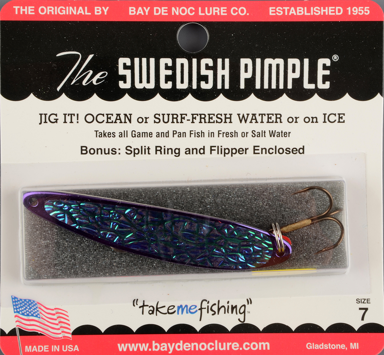 Блесна Swedish Pimple Ice №7 Purple Ice