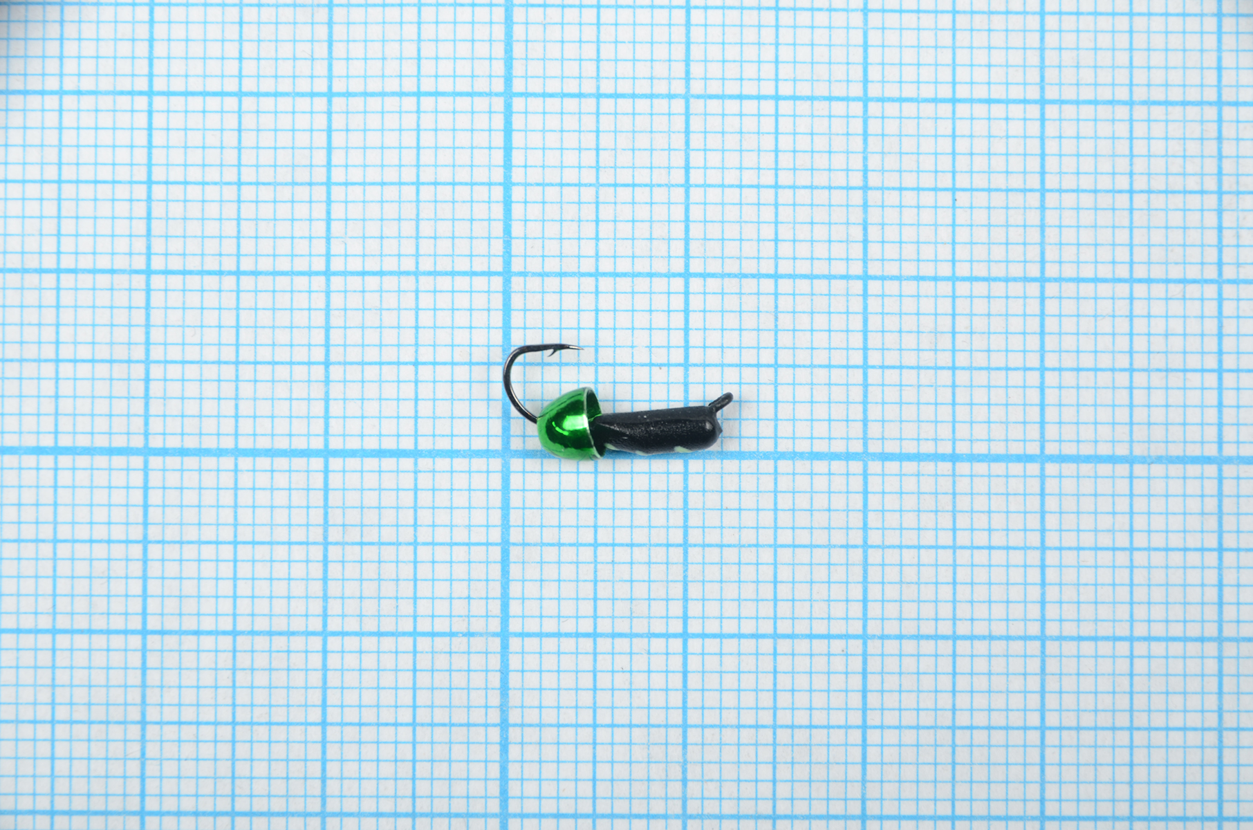 Мормышка Владимирский вольфрам Гвоздик с латунным колокольчиком Metallic Green 2,5мм 0,7г